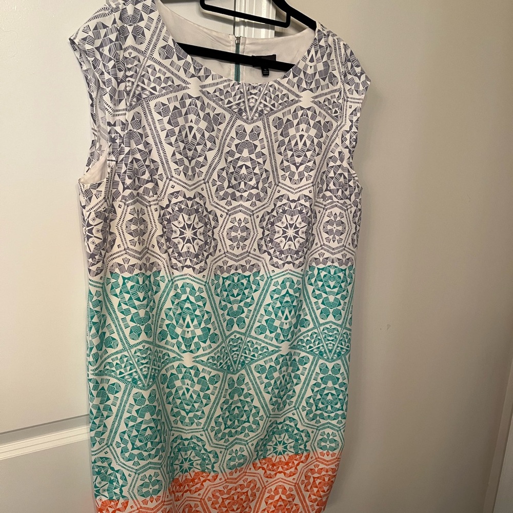 Multicolored Patterned Sleeveless Dress